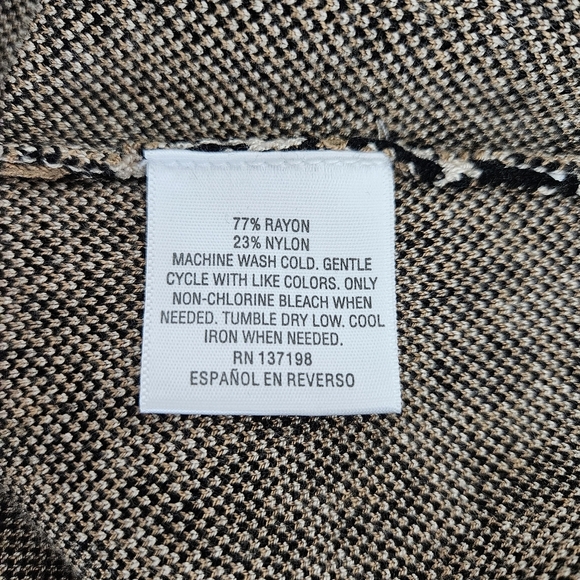 Thalia Sodi Straight Pencil Skirt Leopard Pull On Stretch Waist Knit Medium - Picture 6 of 6